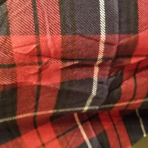 Plaid Fringe Scarf Wrap New In Package Navy, red, white, Soft 13" X 70" - Picture 5 of 10